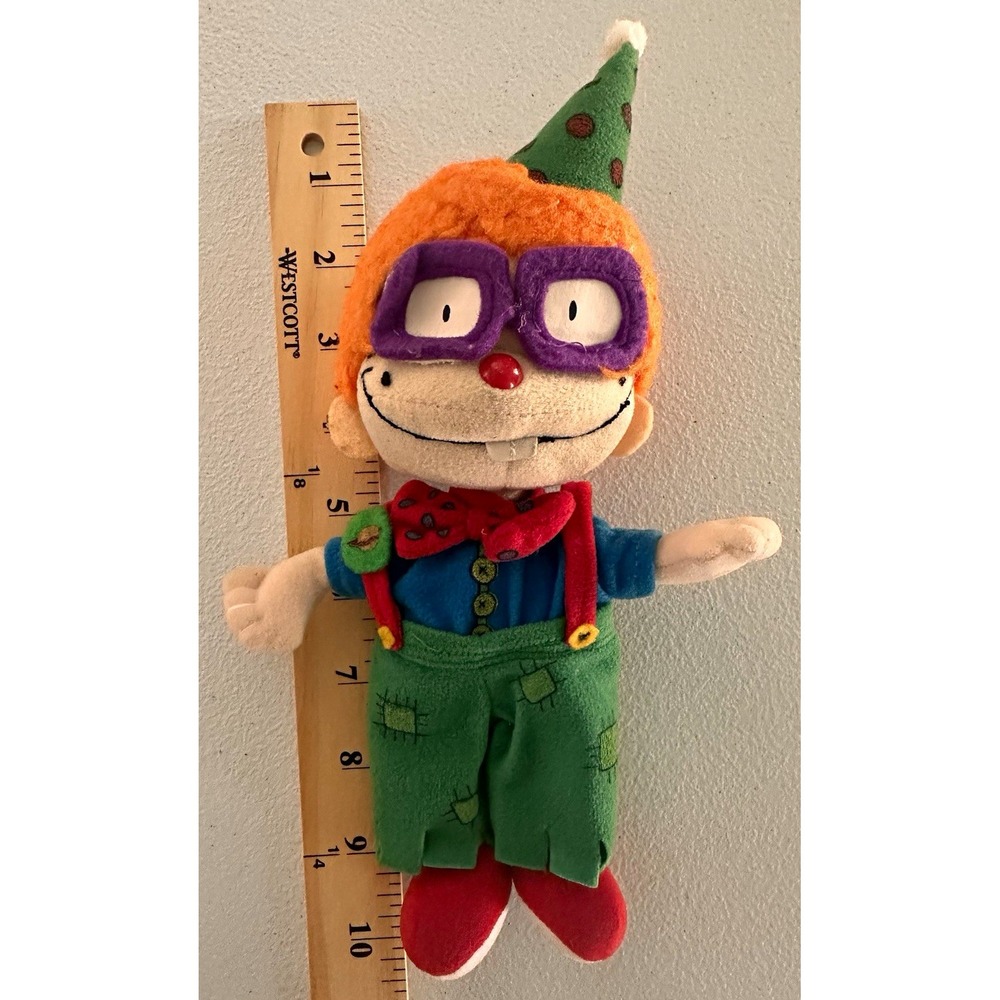 Viacom Rugrats Chuckie Finster Plush Doll Clown Outfit Beanbag 2004 MPN 0454